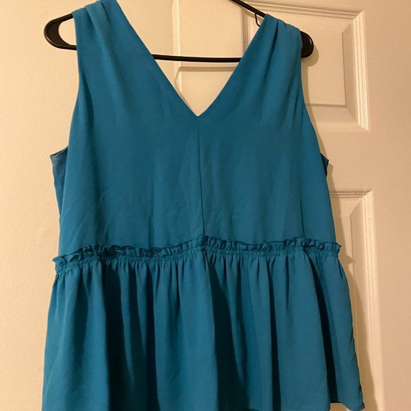 Blue Ruffle Top - Picture 2 of 3